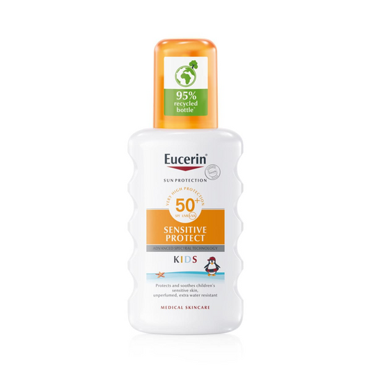 Eucerin - Sensitive Protect Kids Sun Spray SPF50+, for kids, krem diell, Krem dielli, krem dielli fytyre, krem mbrojtes, krem spf, mbrojtes spf, SPF, spf per femije, SPF50  SPF  krem dielli  