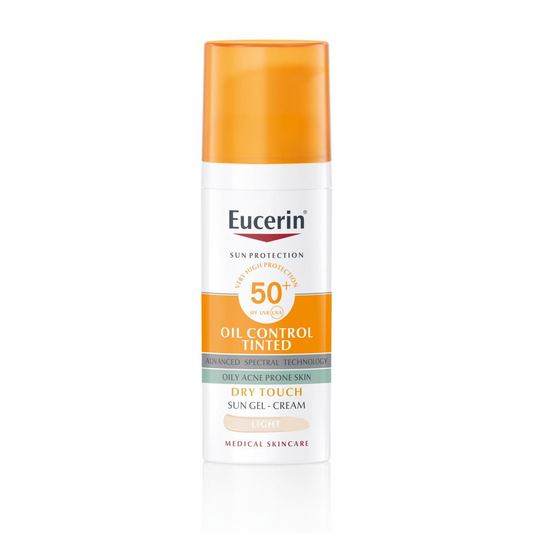 Eucerin, Eucerin - Sun Face Oil Control Tinted SPF 50+ Light, krem diell, Krem dielli, krem dielli fytyre, krem dielli me mbulim, krem hidratues, krem mbrojtes, krem spf, sun cream, Sun Face 